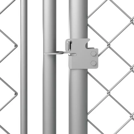 Nova Canile Da Esterno 8x4x2 M Acciaio Zincato Resistente Senza Tetto Argento 6 Nova Canile Da Esterno 8x4x2 M Acciaio Zincato Resistente Senza Tetto Argento - immagine 4