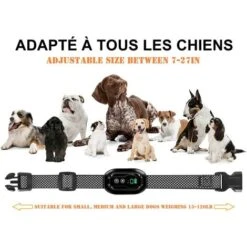 Collare Antiabbaio Per Cani, Ricaricabile, Resistenza All'acqua IP67 E Collare Intelligente Per Il Rilevamento Dell'abbaio Vibrazioni/scosse Elettriche/modalità Audio Per Cani Di Taglia Grande - Nero -Cibi per cani in Italia 97875347 5