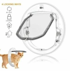 Porta Con Gattaiola Per Gatti Cani Animali Domestici, Grande Porta Con Gattaiola Per Finestre Porte Scorrevoli In Vetro Con 4 Opzioni Di Chiusura, Gattaiola Controllabile -Cibi per cani in Italia 97884128 3