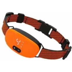 Collare Antiabbaio Per Cani, Collare Automatico Con 7 Livelli Di Sensibilità, Livello Di Vibrazione 0-8, Modalità Shock E Suono, IP67 Impermeabile E Ricaricabile Arancione