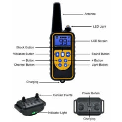 Collare Da Addestramento Per Cani, Collare Elettrico Per Cani Impermeabile Ricaricabile, Telecomando Da 300 M 9 Collare Da Addestramento Per Cani, Collare Elettrico Per Cani Impermeabile Ricaricabile, Telecomando Da 300 M -Cibi per cani in Italia 97887751 3