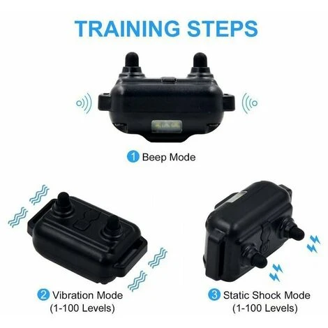 Collare Da Addestramento Per Cani, Collare Elettrico Per Cani Impermeabile Ricaricabile, Telecomando Da 300 M 7 Collare Da Addestramento Per Cani, Collare Elettrico Per Cani Impermeabile Ricaricabile, Telecomando Da 300 M - immagine 5