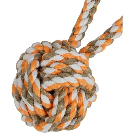 Ferribiella Gioco Palla Con Maniglia In Juta E Cotone Per Cani 4 Ferribiella Gioco Palla Con Maniglia In Juta E Cotone Per Cani - immagine 2