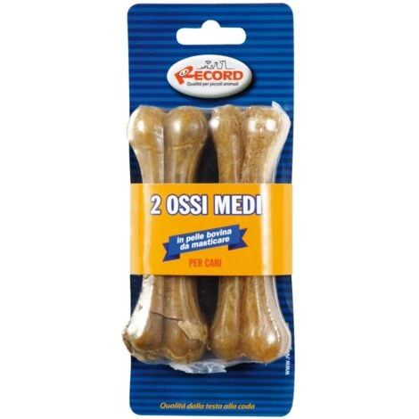 Record 2 Ossa Medie Termoretratte In Pelle Bovina Da Masticare Per Cani 3 Record 2 Ossa Medie Termoretratte In Pelle Bovina Da Masticare Per Cani