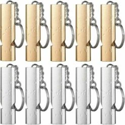 10PCS Fischio Di Sopravvivenza Fischio Per Arbitro Fischio In Metallo Fischio Di Emergenza Fischio Doppio In Alluminio Fischietti Di Segnale Di Emergenza Di Sopravvivenza 120dB Fischio Di Intrattenime