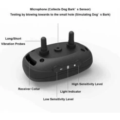 Collare Antiabbaio Per Cani, Collare Antiabbaio Con Vibrazione E Bip Per Cani Taglia Grande Media Piccola, Collare Da Addestramento Automatico Regolabile 7 Livelli Di Sensibilità - Blu -Cibi per cani in Italia 98112352 4