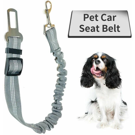 Collari, Imbracature E Guinzagli Per Cani, Cintura Di Sicurezza Elastica Riflettente Per Animali Domestici (grigio) 4 Collari, Imbracature E Guinzagli Per Cani, Cintura Di Sicurezza Elastica Riflettente Per Animali Domestici (grigio) - immagine 2