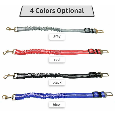 Collari, Imbracature E Guinzagli Per Cani, Cintura Di Sicurezza Elastica Riflettente Per Animali Domestici (grigio) 6 Collari, Imbracature E Guinzagli Per Cani, Cintura Di Sicurezza Elastica Riflettente Per Animali Domestici (grigio) - immagine 4