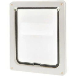 Ferribiella Porta Basculante Per Muro Modello Go Go Per Cani: 35x29x5 Cm - Bianco