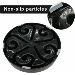 Ciotola Anti-Glutton Per Cani, Ciotola Per Mangiatoia Lenta Con Fondo Antiscivolo Promuove Un'Alimentazione Sana E Una Digestione Lenta (Piccola, Media, Nera) -Cibi per cani in Italia 98117521 4