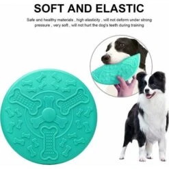 Confezione Da 3 Frisbee Per Cani, Giocattolo Frisbee In Gomma Naturale Morbida Per Cani Di Tutte Le Taglie Per Addestrare Cani, Lanciare, Catturare E Giocare -Cibi per cani in Italia 98118624 5