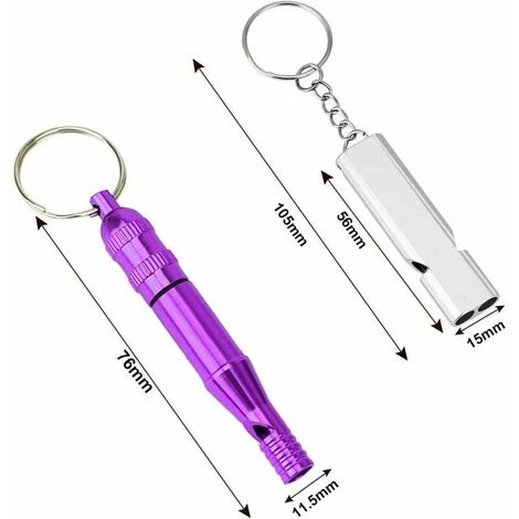 Fischietto Di Sopravvivenza, 12 Pezzi Fischietto Di Emergenza Con Portachiavi Fischio Arbitro In Lega Di Alluminio Per Campeggio Escursionismo E Allenamento Sportivo 4 Fischietto Di Sopravvivenza, 12 Pezzi Fischietto Di Emergenza Con Portachiavi Fischio Arbitro In Lega Di Alluminio Per Campeggio Escursionismo E Allenamento Sportivo - immagine 2