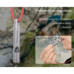 Fischietto In Titanio Campeggio All'aperto Escursionismo Caccia Arrampicata Emergenza Sopravvivenza Fischio Forte Allenamento Sport Portachiavi Allarme Fischietto Con Cordino 2 Pezzi -Cibi per cani in Italia 98120924 3