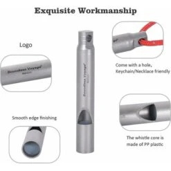 Fischietto In Titanio Campeggio All'aperto Escursionismo Caccia Arrampicata Emergenza Sopravvivenza Fischio Forte Allenamento Sport Portachiavi Allarme Fischietto Con Cordino 2 Pezzi -Cibi per cani in Italia 98120924 4