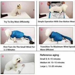 Asciugacapelli Portatile Per Cani, Asciugacapelli Per Cuccioli, Asciugacapelli Muto A 360 ° Per Viaggi In Spiaggia,M -Cibi per cani in Italia 98121245 4