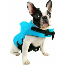 Giubbotto Di Salvataggio Per Cani Gilet Galleggiante Per Animali Domestici Giubbotto Di Salvataggio Per Cuccioli Sicurezza Per Il Nuoto Con Fibbia Regolabile Blu- -Cibi per cani in Italia 98121923 3