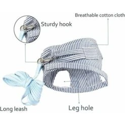 Set Di Pettorina E Guinzaglio Regolabili In Morbido Cotone Per Conigli, Porcellini D'India, Topi, Iguane, Criceti, Furetti, Piccoli Animali -Cibi per cani in Italia 98123137 3