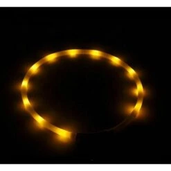 Collare Per Cani Illuminato, Collare Per Cani A LED Ricaricabile Tramite USB, Collare Di Sicurezza Regolabile Lampeggiante Per Cani Di Taglia Piccola E Media, Giallo. -Cibi per cani in Italia 98126589 3