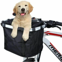 Cestino Per Bicicletta Cestino Per Biciclette Anteriore Staccabile Borsa Per Il Trasporto In Tela Borsa Per Animali Domestici Lega Di Alluminio.