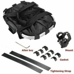 Cestino Per Bicicletta Cestino Per Biciclette Anteriore Staccabile Borsa Per Il Trasporto In Tela Borsa Per Animali Domestici Lega Di Alluminio. -Cibi per cani in Italia 98126867 4