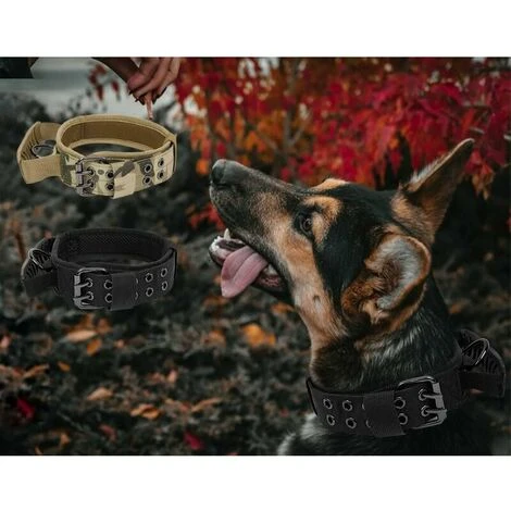 Collare Per Cani Tattico Migliorato Con Maniglia Di Controllo. Collare Per Cani In Nylon Imbottito Morbido Collare K9 Regolabile Per Cani Di Taglia Media Riflettente Per Addestramento (L. 4 Collare Per Cani Tattico Migliorato Con Maniglia Di Controllo. Collare Per Cani In Nylon Imbottito Morbido Collare K9 Regolabile Per Cani Di Taglia Media Riflettente Per Addestramento (L. - immagine 2