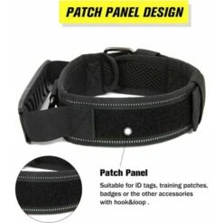 Collare Per Cani Tattico Migliorato Con Maniglia Di Controllo. Collare Per Cani In Nylon Imbottito Morbido Collare K9 Regolabile Per Cani Di Taglia Media Riflettente Per Addestramento (L. 11 Collare Per Cani Tattico Migliorato Con Maniglia Di Controllo. Collare Per Cani In Nylon Imbottito Morbido Collare K9 Regolabile Per Cani Di Taglia Media Riflettente Per Addestramento (L. -Cibi per cani in Italia 98128272 5