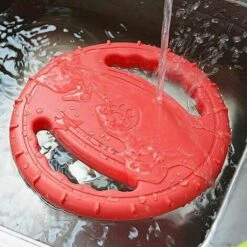 Petileur Large Dog Frisbee Frisbee Interattivo Giocattolo Per Cani Galleggiante E Resistente (Rosso) -Cibi per cani in Italia 98128729 4