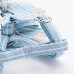 Collari E Imbracature Per Cani A Strisce Rosa Set Di Guinzagli Per Animali Con Fiocchi In Cotone For Ragazze E Ragazzi Accessori Da Passeggio Per Chihuahua (Dimensioni : L) -Cibi per cani in Italia 98139876 4