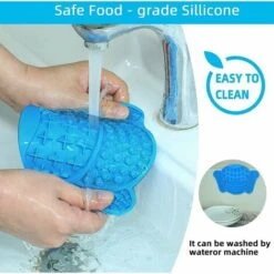 Tappetino A Tenuta Stagna Per Cani E Gatti, Con Tergipavimento, Per Il Bagno E L'addestramento Del Cane, Assorbimento Super Forte (rosso + Blu) -Cibi per cani in Italia 98140504 4