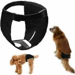 Te Dogs Warm You Menstruent Dog Set Di 3 Con 9 Asciugamani Fisiologici Pantaloni Per Il Tempo Di Protezione Delle Donne, Nero L