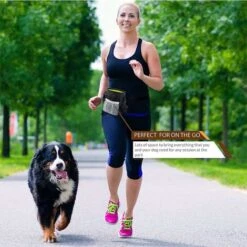 Borsa Per Dolcetti Per Cani, Borsa Da Addestramento Per Cani, Tracolla Regolabile Portatile Per Marsupi, Con Distributore Di Sacchetti Per Cacca, Per Trasportare Giocattoli E Dolcetti (nero), Kueatily -Cibi per cani in Italia 98385770 4