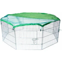 AqpetFriends Petplaypen Recinto Per Animali In Ferro Con Rete Parasole Misura 60x60 Cm
