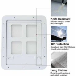 Zanzariera Per Cani (dimensioni Esterne 43 Cm X 37 Cm), Zanzariera Per Animali Domestici Con Serratura Per Cani E Cuccioli, Zanzariera Per Zanzariera (L, Bianca) -Cibi per cani in Italia 98704493 4