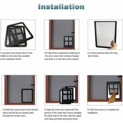 Zanzariera Per Cani (dimensioni Esterne 43 Cm X 37 Cm), Zanzariera Per Animali Domestici Con Serratura Per Cani E Cuccioli, Zanzariera Per Zanzariera (L, Bianca) -Cibi per cani in Italia 98704493 5