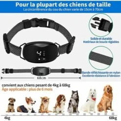 Collare Antiabbaio Per Cani Collare Antiabbaio Ricaricabile, 3 Modalità Scossa Elettrica, Vibrazione E Suono, Display A LED Intuitivo, IP67 Impermeabile, Per Cani Di Taglia Piccola/media/grande -Cibi per cani in Italia 98706180 4