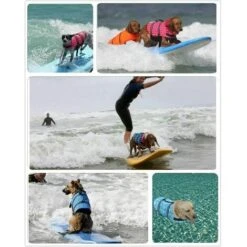 Giubbotto Di Salvataggio Per Cani Giubbotto Di Sicurezza Per Nuoto Giubbotto Di Salvataggio Galleggiante Con Manico Per Cani Di Piccola Taglia Large Dog Blue Dot XXL -Cibi per cani in Italia 98707738 4