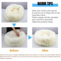 Cuccia Per Cani Cuccia Tonda Pelosa Pile Sudcoreano Autunno E Inverno Cuccia Per Gatti Materasso Cani Piccoli E Medi Beige M -Cibi per cani in Italia 98709734 5