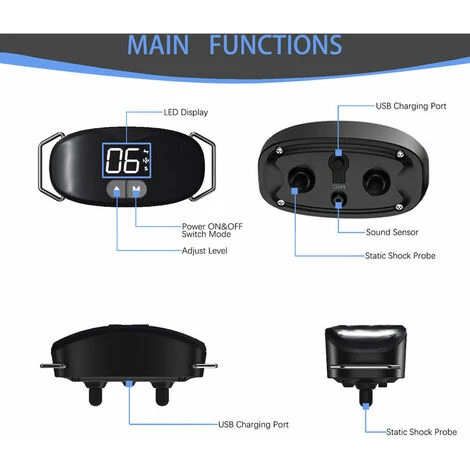 Collare Antiabbaio Ricaricabile Per Cani, Collare Antiabbaio Con Vibrazione Del Segnale Acustico Di Sensibilità E Intensità Regolabili, Per Cani Da 6 A 150 Libbre (nero) 7 Collare Antiabbaio Ricaricabile Per Cani, Collare Antiabbaio Con Vibrazione Del Segnale Acustico Di Sensibilità E Intensità Regolabili, Per Cani Da 6 A 150 Libbre (nero) - immagine 5