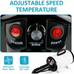 Asciugacapelli Elettrico Per Animali Domestici 2800W Con Riscaldatore Con 3 Ugelli Velocità Del Vento Regolabile Per Cuccioli Piccoli, Medi E Grandi Bianco -Cibi per cani in Italia 99781179 5