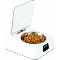 Ciotola Con Sensore A Infrarossi Da 330 Ml, Acciaio Inossidabile, Coperchio Con Apertura/chiusura Automatica, Con Cavo Di Ricarica USB, Riposo Di 3-5 Minuti, Adatto A Cani E Gatti